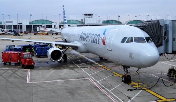 American Airlines plane at airport