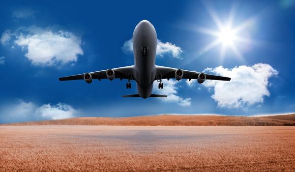airplane flying near ground